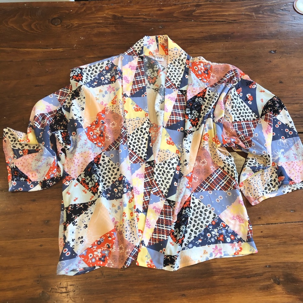 GAP kimono patchwork blouse/jacket
